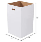AVIDITI Cardboard Trash Cans and Recycling Bins, 40 Gallon 18"L x 18"W x 30"H (10-Pack) Reusable or Disposable Pop Up Garbage Boxes for Parties, Outdoor Events, Heavy Duty, Plain