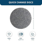 Benchmark Abrasives 2 Inch Sanding Discs Quick Change Silicon Carbide Surface Preparation Wheels, Polishing Wheel for Drill & Die Grinder Sanding Disc, Paint Stripper & Removal - (10 Pack)(Grey)