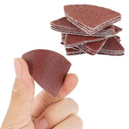 200Pcs Finger Sanding Pads, Hook and Loop Finger Sandpaper for Finger Oscillating Multi Tool Sanding Pad, Grit 40/60/80/100/120/180/240, for Wood/Plaster Other Surfaces Polish Sanding