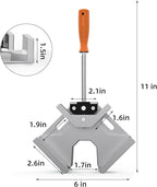 Corner Clamp, 2pcs 90 Degree Right Angle Clamp with Adjustable Aluminum Alloy Swing Jaw, Single Handle Clamps for Woodworking Tools Photo Framing, Present for Men Dad 11.1 Inch