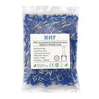 XHF 1000 PCS AWG 20/0.75mm² Wire Ferrules Insulated Copper Crimp Connectors, Crimp Pin Cord End Terminals Blue