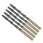Drill Bit, 4.2mm Cutting Diameter, 4341 HSS Gold and Black 118° Cutting Angle Number Jobber Bits - (Applications: for Drilling Soft Metal Plastic Wood), 5-Pieces