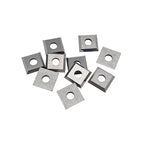 LU&MN 10.5mm Square Straight Tungsten Carbide Cutter Inserts 10.5×10.5×1.5mm-35° Designed for Spiral/Helical Planer Cutter Head Wood Turning Tools, 10pcs