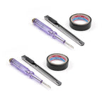 Fielect 3 Suit Circuit Tester Pen Assortment, Voltage Tester Detector Pen with Small Utility Knife, 5m Electrical Tape, 100-500V