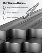 7 Degree Ball Joint Tapered Reamer, 6542 High-Speed Tool Steel Ball Joint Reamer for 1-1/2in Per Foot, Tapered Reamer Tie Rod