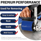 Zirconium Grinding Belt Sleeve, 3.5" Diameter x 4" Width Mix Grit Metal Grinder Tool Attachment, 10 Pcs (2 Each of 40/60/80/120/180 Grit), Expanding Drum not Included