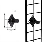 KINGDOM SOLUTIONS 12-Pack Black Gridwall Panel Mount Brackets – Heavy-Duty Wall Brackets for Gridwall, Slatgrid, or Trellis Panel Mounting – Durable Display Hardware for Store or Garage