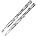 2-Pack SDS Plus Masonry Drill Bits 7/8 Inch x 12 Inch Long Rotary Hammer Drill Bits Carbide Tipped for Concrete Brick Cement Stone Block.