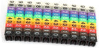 Clip-on String Wire Marking Boxed Plastic Digital Number Wire Label Tube Set Colorful Cable Marker (100PCS KCM-2.5MM)