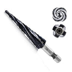 Cobalt Step Drill Bit - 1/8"-1/2" Four Spiral Flute Cobalt Step Drill Bit M35 with Impact Ready Unibit for Stainless Steel Metal Aluminium Copper Wood Plastic