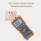 True RMS Digital Multimeter Tester, Auto-Ranging AC DC 20A Ohmmeter 1000V Voltmeter with NCV, Measure Voltage Current Amp Resistance Diode Continuity Duty-Cycle Capacitance Temperature, for Home Auto