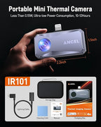 ANCEL IR101 Thermal Imaging Camera, 512x384 IR Resolution Thermal Camera for iPhone iPad (iOS), 25Hz Refresh Rate Thermal Imager with Lightning Port for Home/Pets/HVAC/Engine/Industrial Inspection