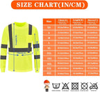 AYKRM Safety T Shirt Reflective High Visibility hi vis Long Sleeve T Shirt (XS-6XL)
