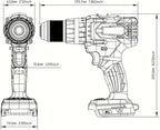 1300 In-lb(150N.m) Brushless Cordless Impact Drill for Makita 18V Battery, 1/2'' Hammer Drill,2 Speed Electric Impact Driver with 21-Torque Setting