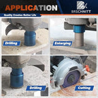 Diamond Core Drill Bit Set - BRSCHNITT Tile Hole Saw Kit 1" 1-3/8"2" 3" 4"& 4/5" Finger Bit & for Porcelain Tile Ceramic Marble Granite &Diamond Blade