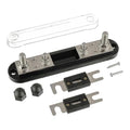 BOJACK ANL Fuse Holder with 400 Amp ANL Fuse, ANL Fuse Block with 2 Pieces 400A ANL Fuse, M10 Stud Terminals Maximum Current 750A, for Trucks, Cars, Ships, etc.