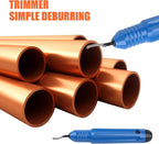 HZLZRZ ProPress Tool Copper Tube Fittings Hydraulic Copper Pipe Crimping Tool with 1/2,3/4 and 1 inch Jaws and Stainless Steel Pipe Cutter and Deburring Tool,Suit for Narrow Space and Tee Fittings