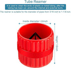 2 Pieces Red Inner-Outer Reamer Pipe and Tube Deburring Reamer Tubing Chamfer Tool for PVC/PPR/Copper/Brass/Aluminum Tubes(3/16-inch to 1-1/4-inch)