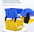 Tool bins Garage Storage Bins Small Parts Container Stacking storage bin Wall mounted storage bins(Blue,pack of 12)