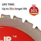Metal Cutting Circular Saw Blade, Steel and Stainless Steel Cutting, The Cutting Head uses a Special Anti-Heat Sticking Coating with high Finish and Long Life,FMB 6-1/2 inch 48-Tooth 5/8"-TA
