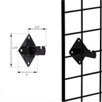 KINGDOM SOLUTIONS 36-Pack Black Gridwall Panel Mount Brackets – Heavy-Duty Wall Brackets for Gridwall, Slatgrid, or Trellis Panel Mounting – Durable Display Hardware for Store or Garage