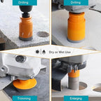 Daimond Tile Hole Saw Kit 10pcs - Diamond Core Drill Bits Set 6/6/8/19/35/50/65mm for Tile Porcelain Marble with 20mm Diamond Finger Bit and 50mm Chamfer Bit Trimming Holes & SDS Adapter