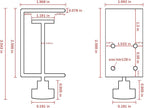 Small C Clamps 2 Inch with 4 Small Holes in the Back, 2-Pack Adjustable Desk C-Clamp for Range 0.39"~2", Versatile Clamp for Brake, Parts Assembly, Fastening, Welding, Woodwork, Metal Work