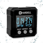 HARDELL Digital Angle Finder,Dual Axis 4X90° 0-40° Digital Angle Gauge With Magnetic Base, Relative Absolute Measuring Tool, Aluminum Alloy Auto-Rotation Protractor for Table Saw Tube Decoration DIYer