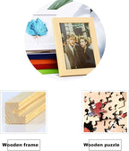 Photo Puzzles for Gift, Pets, Festivals, Weddings, Family Gatherings, Adult Customized Puzzles Jigsaw (Vertical or Horizontal) (None) (500.PC with Frame (Vertical/Horizontal))