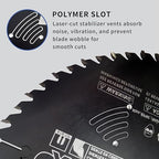 12-Inch 80-Tooth Fine Finish Professional Woodworking ATB Saw Blade with DuraGuard Anti-Stick Coating for Miter and Table Saws (DF1200SP80)