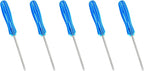 5PCS Mini Phillips Screwdriver, 2mm Cross Head with Blue Non-slip Handle for Small Appliances, 2.56"(65mm) Total Length, Non-magnetic
