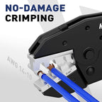 haisstronica Quick Change Jaws Crimping Tool for Solar Connectors AWG 14-10 Ratcheting Wire Crimper & Terminals - H3