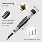 Screwdriver Set – Precision Screwdriver Bit Sets, Mini Hex Phillips Torx Slotted Screwdriver Bit Set with Tool Box, Ideal for Electronics, Laptop, iPhone, Jewelers and More (130-IN-Black)