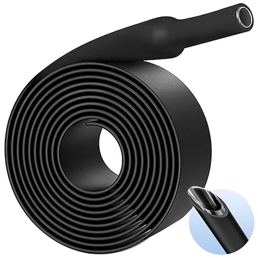 TKDMR 13 Ft 1" Heat Shrink Tubing - 3:1 Ratio Marine Grade Heat Shrink,Wire Cable Adhesive Lined Tube Insulation Seal Against Moisture Corrosion and Air Leakage.Black