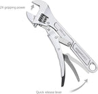 Amazon Basics Locking Adjustable Wrench, 10 inch x 2.7 inch x 0.75 inch