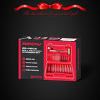 SEDY 22-Pieces Roll Pin Punch Set, Roll Pin Starter Punch, Brass, Steel, Plastic Punches, 4 Heads Hammer & 1 Plastic Tweezers. Red Storage Carrying Case provided