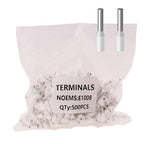 18AWG /1.0mm² Pin Cord End Wire Ferrules Terminals White, 500pcs AWG18 Wire Ferrules Terminals for Industrial, Electric System, Chemical Industry etc.