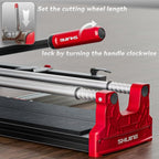 SHIJING 48'' Double Track Manual Tile Cutter with Laser Cutting Guide Porcelain Tile Cutter with Split Platen,Double Aluminum Base