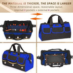 20 Inch Heavy Duty Tool Bag with Wide Mouth for Tool Storage,Carrier and Organizer,Tool Bag for Men/Women, Wide Mouth Tool Bag with Inside Pockets (20 Inch)