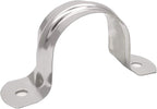 30 Pcs 1-1/2inch Rigid Pipe Strap,Two Hole Stainless Steel Strap U Bracket, Widened Tube Strap Tension Clip Assortment Kit Heavy Duty Pipe Clamp for Pipe Fixing（50mm）