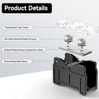 2Pcs DIN Rail Terminal Blocks with Cover, IN60BK 600V 90A 22mm² Electrical Connection Terminals, 4Pcs 14-12 AWG Insulated Fork Spade Wire Connectors & 3.15 Inch DIN Rail Included
