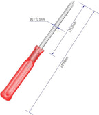 5PCS Mini Phillips Screwdriver, 2.5mm Cross Head with Red Non-slip Handle for Small Appliances, 2.56"(65mm) Total Length, Non-magnetic