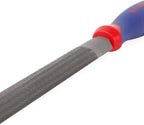WORKPRO W051003 8 In. Half Round File, Durable Steel File for Concave, Convex & Flat Surfaces, Comfortable Anti-Slip Grip, Double Cut & Single Cut, Tool Sharpener for Pro's and DIY (Single Pack)