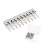 10 Pcs EB10-6 Terminal Bridge Connector, DIN Rail Side Plug-in Terminal Block, External Bridge Jumpers, Compatible with UK5N & UK2.5B
