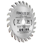 3 Inch TCT Circular Saw Blade 24 Teeth for Wood, Plastic, PCV, Acrylic, Plywood, 7/16'' Arbor, Supplied with 3/8" Bushing (3Pcs)