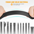 GOOACC 13PCS Nylon Trim Removal Tool Set for Bumper Fastener Rivet Clips Car Door Clip Panel Audio Video Dashboard Dismantle Black