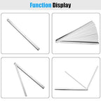 Hotop 20 Blades Steel Feeler Gauge Tapered Feeler Gauge Set Stainless Steel Dual Marked Metric and Imperial Measuring Tool for Measuring Gap Thickness or Width(0.05-1.00 mm)