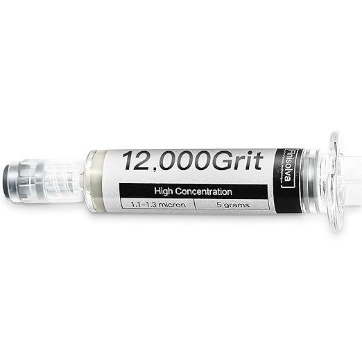 Diamond Polishing Compound Lapping Compound 12,000 Grit 1.1.-1.3 Microns with 30% Concentration of Diamond Powders Diamond Stropping Paste for Glass Marble Metal Resin Rock Jewelry Watch