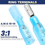 haisstronica 220PCS Heat Shrink Bullet Connectors AWG22-10 Male and Female Wire Bullet Terminals Blue Red Yellow Bullet Butt Terminals Kit