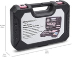 Amazon Basics Household Tool Kit With Storage Case, 142 Piece, Pink, 13.39 x 9.25 x 2.95 inch